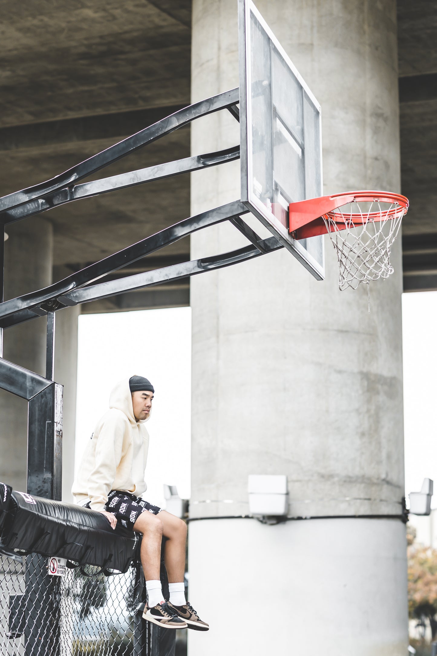 "BLACK" SQDN Patterned Logo Shorts