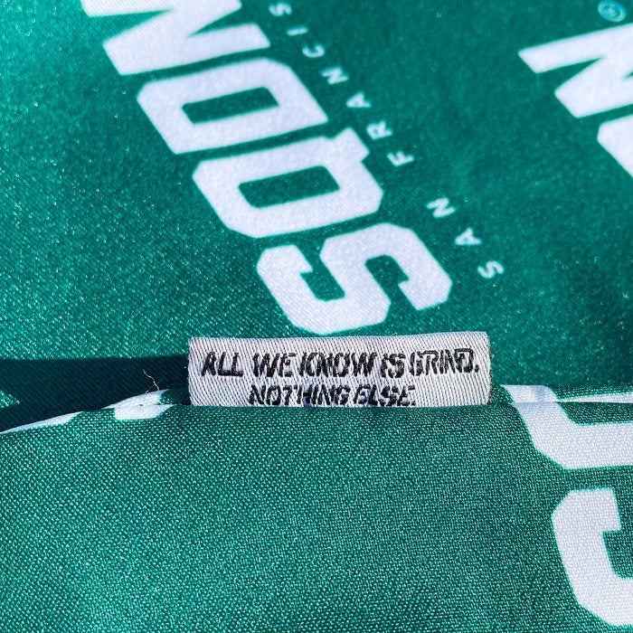 "GREEN" SQDN Patterned Logo Shorts
