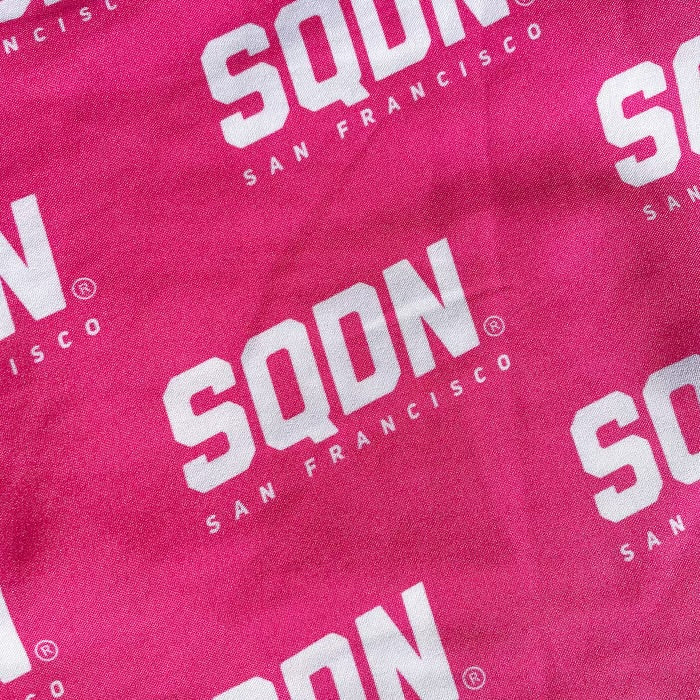 "PINK" SQDN Patterned Logo Shorts