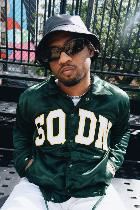 Green Satin Coach Jacket