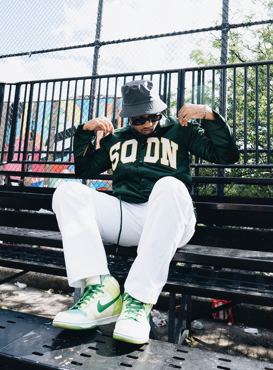 Green Satin Coach Jacket